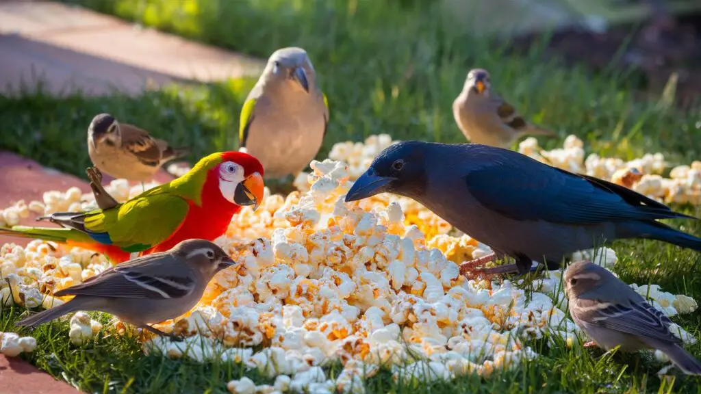 can birds eat popcorn