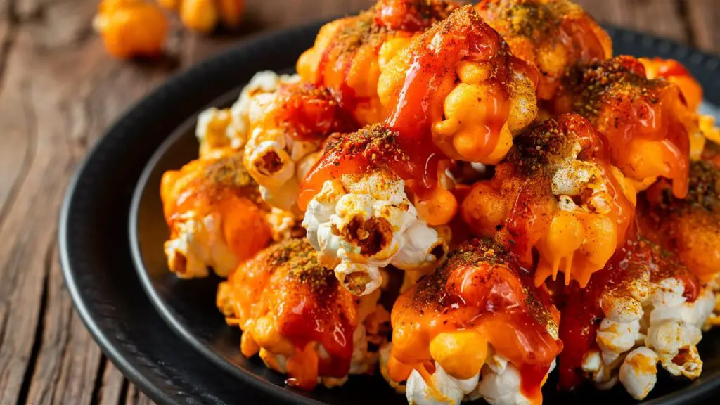 Spicy popcorn recipes with hot sauce and cheese