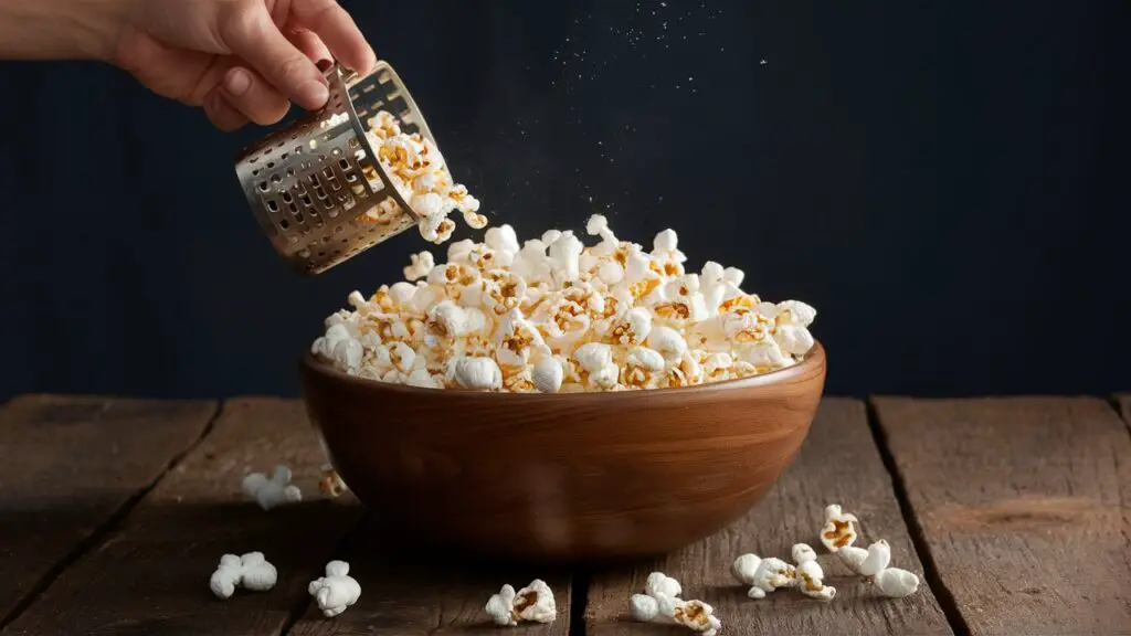 Say farewell to unpopped kernels with the revolutionary popcorn bowl with kernel sifter